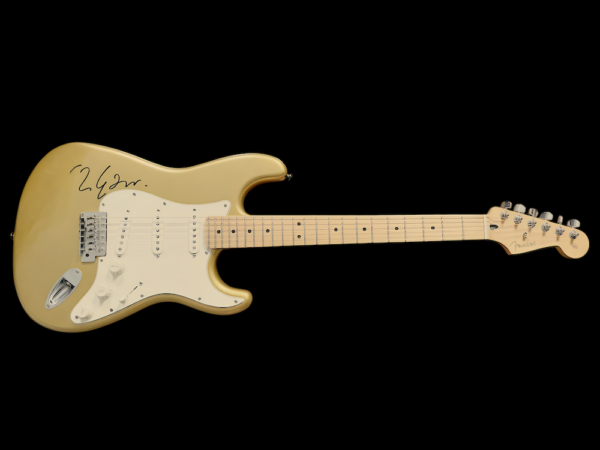 MARK KNOPFLER GOLD ANNIVERSARY FENDER STRATOCASTER GUITAR SIGNED, IAS CERTIFIED