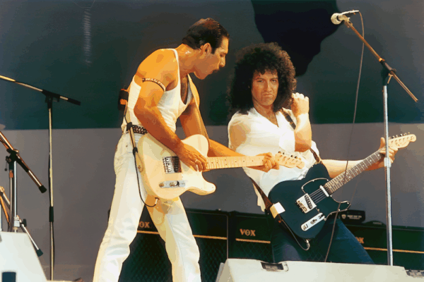 QUEEN FREDDIE MERCURY VINTAGE WHITE FENDER TELECASTER GUITAR SIGNED - Image 4