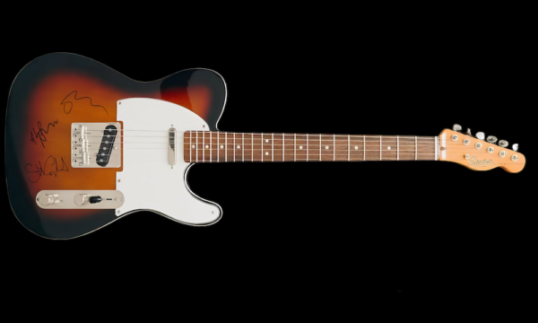 THE POLICE FENDER TELECASTER SUNBURST GUITAR SIGNED - Image 2