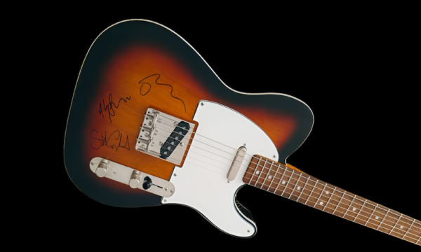 THE POLICE FENDER TELECASTER SUNBURST GUITAR SIGNED - Image 3