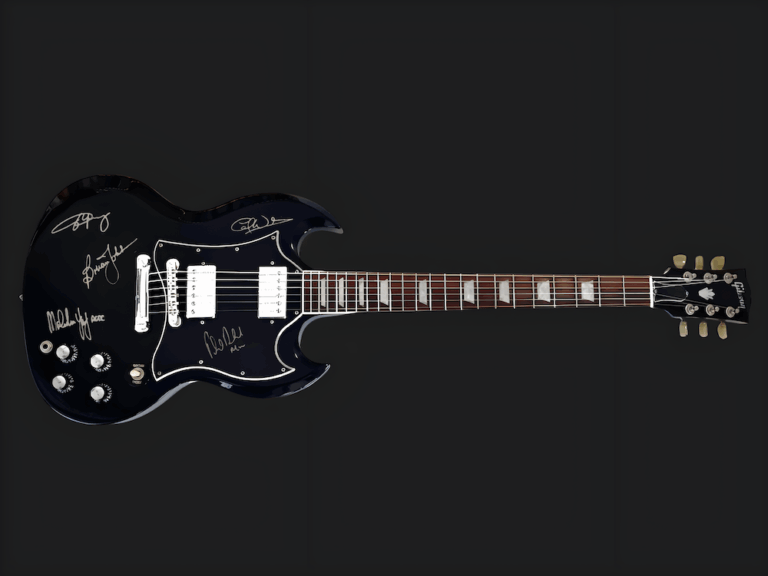 ACDC GIBSON GUITAR FULLY SIGNED