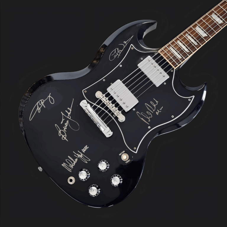 ACDC GIBSON GUITAR FULLY SIGNED