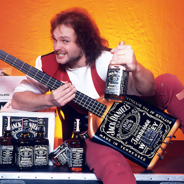 Van Halen Michael Anthony Jack Daniels Bass Guitar Signed - Image 5