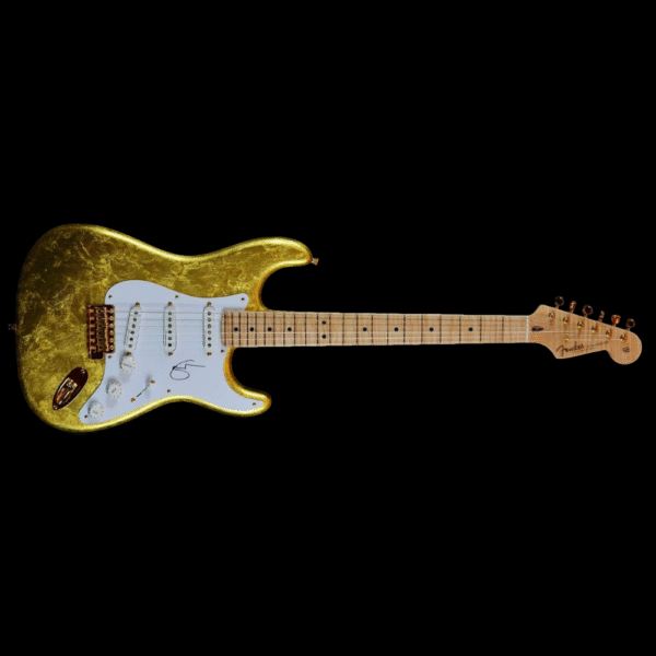 ERIC CLAPTON SIGNATURE FENDER STRATOCASTER GOLD LEAF GUITAR SIGNED, IAS CERTIFIED