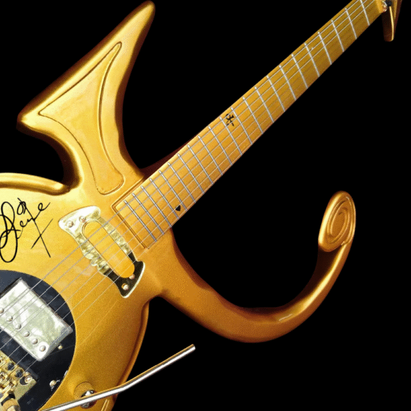 PRINCE GOLD LOVE SYMBOL DIAMOND SERIES GUITAR SIGNED - Image 3