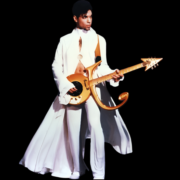 PRINCE GOLD LOVE SYMBOL DIAMOND SERIES GUITAR SIGNED - Image 7