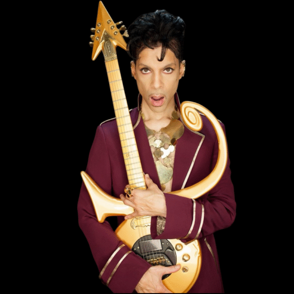 PRINCE GOLD LOVE SYMBOL DIAMOND SERIES GUITAR SIGNED - Image 8