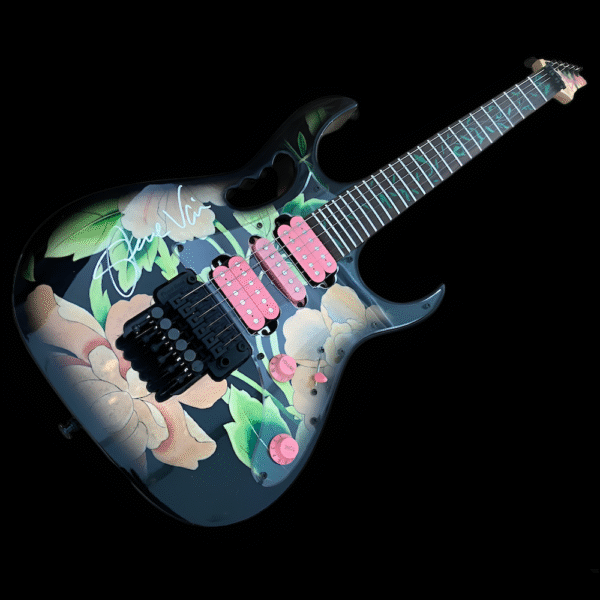 Steve Vai Ibanez Jem77 Floral Pattern Signature Guitar Signed - Image 2