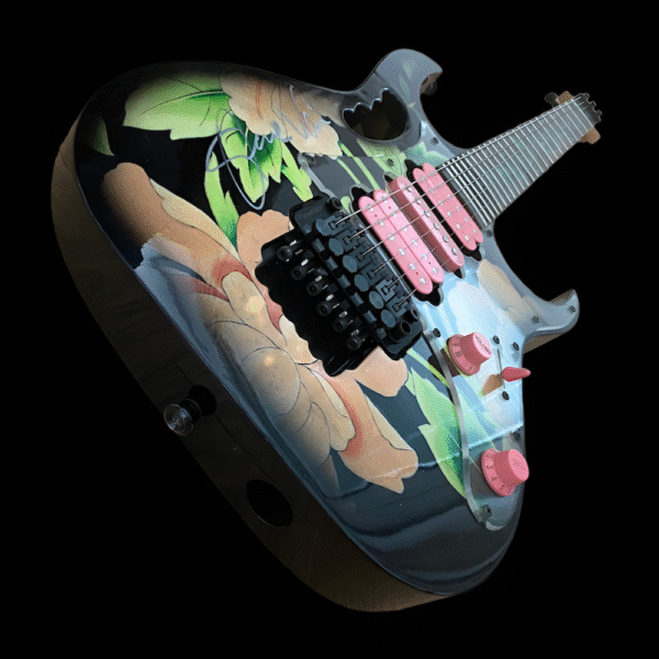 Steve Vai Ibanez Jem77 Floral Pattern Signature Guitar Signed - Image 3