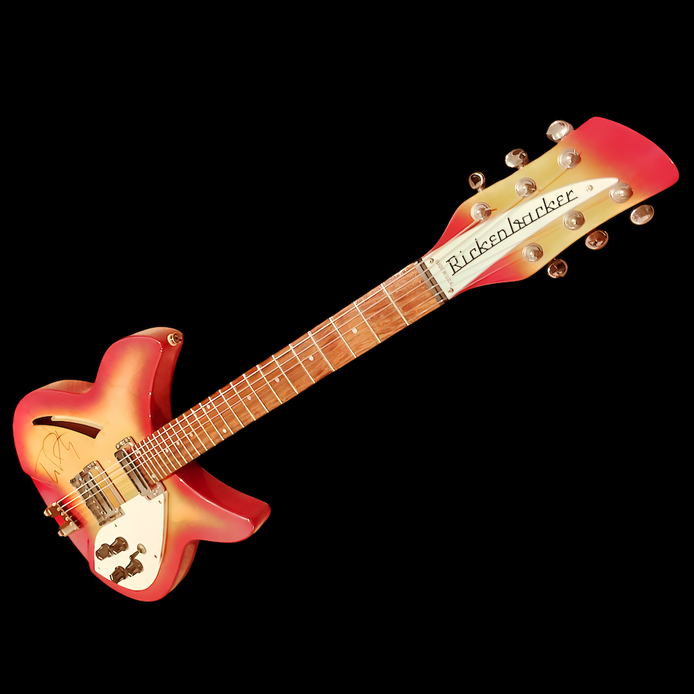 ORIGINAL TOM PETTY SUNRISE RICKENBACKER GUITAR SIGNED - Image 2