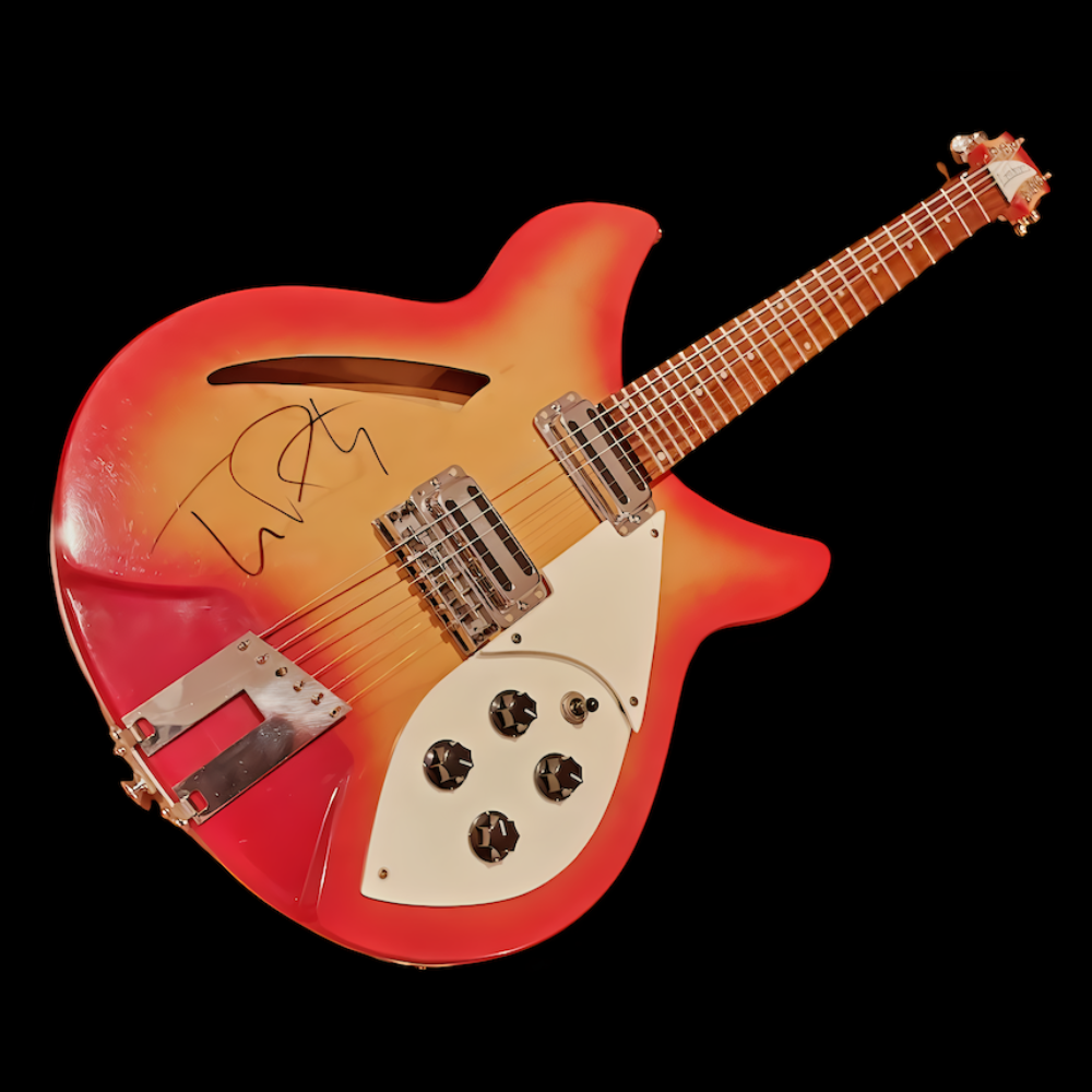 ORIGINAL TOM PETTY SUNRISE RICKENBACKER GUITAR SIGNED - Image 4
