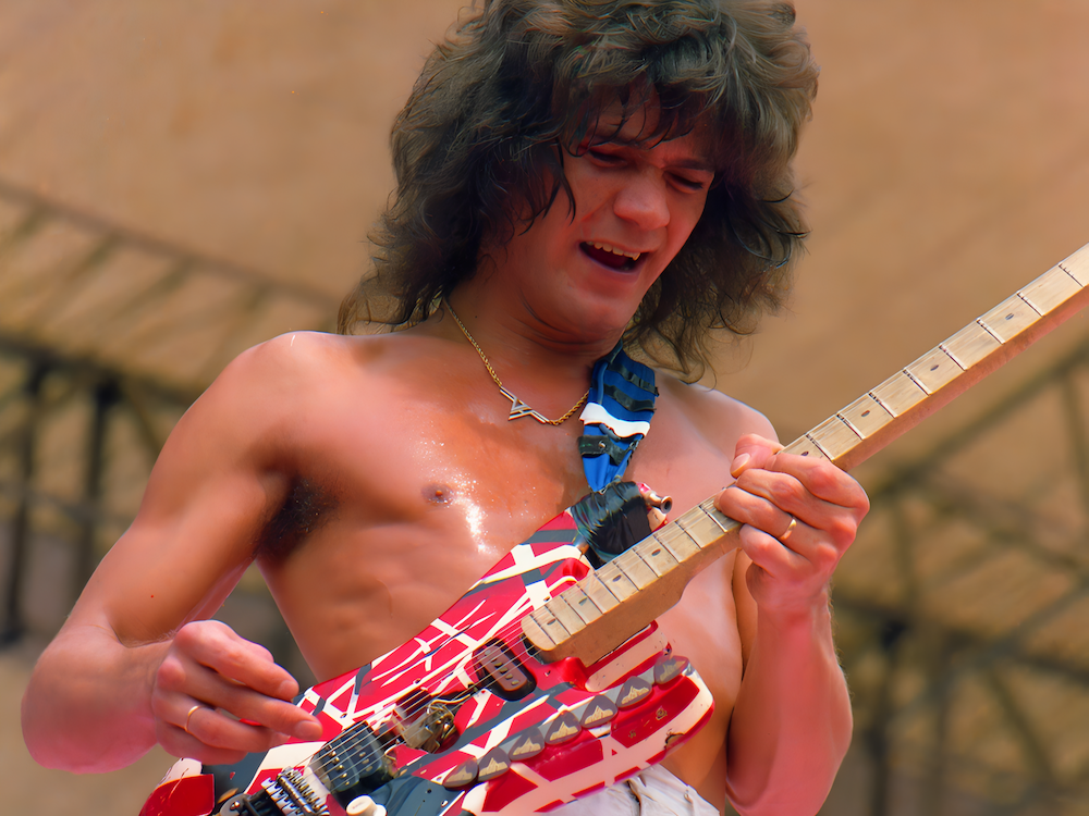 THE SAN BERNARDINO RELIC: 2015 VAN HALEN FULL-BAND SIGNED STRIPED SERIES - Image 4